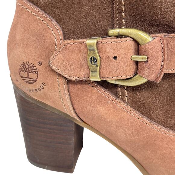 Timberland Earthkeepers Rudston Boots SZ 7 Mid Waterproof Women's Brown Pull On - Picture 10 of 11